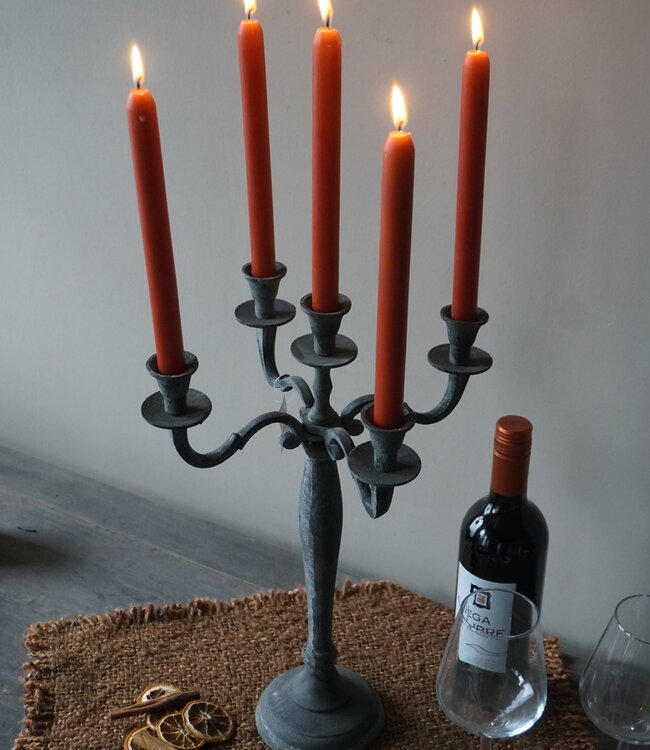 Rene Houtman Kandelaar 5-Arms Metaal Grijs | H40cm