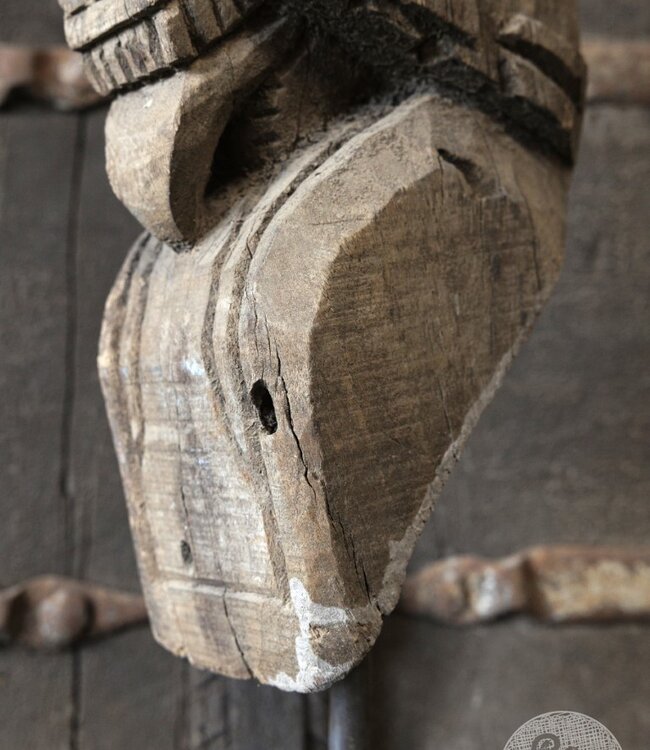 Be-Uniq Antiek Paard Op Standaard | India | H51 x B23 x D18 cm