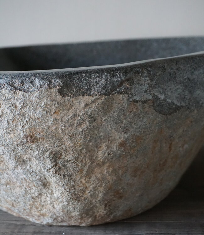 Rene Houtman Medium stenen waskom + spoelgat B38 x D35 x H15