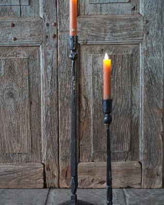 PTMD LED Diner Kaars | Rust Orange | 2 Stuks | Beweegbare Vlam