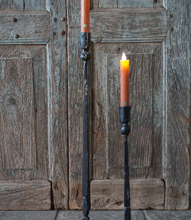 PTMD LED Diner Kaars | Rust Orange | 2 Stuks | Beweegbare Vlam