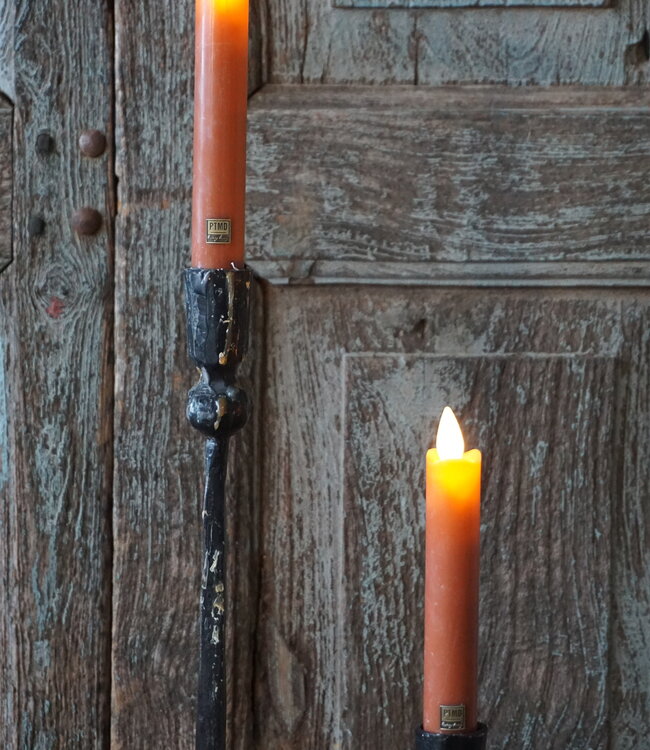 PTMD LED Diner Kaars | Rust Orange | 2 Stuks | Beweegbare Vlam