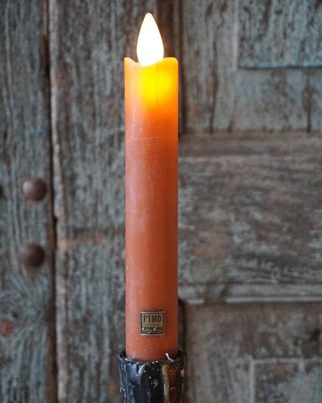 PTMD LED Diner Kaars | Rust Orange | 2 Stuks | Beweegbare Vlam