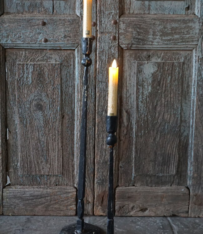 PTMD LED Diner Kaars | Rustic Gold | 2 Stuks | Beweegbare Vlam