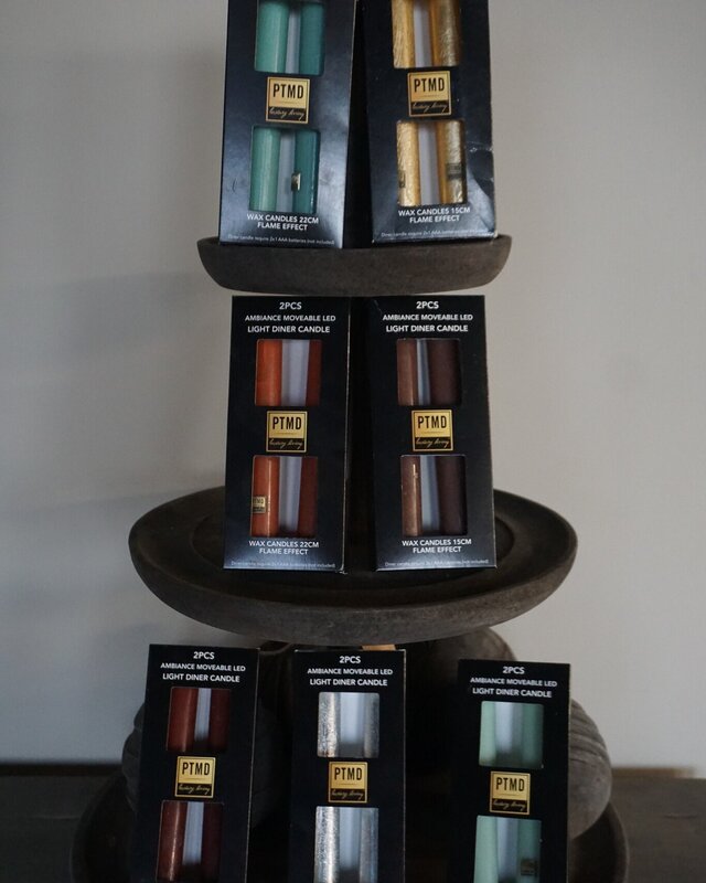 PTMD LED Diner Kaars | Teal | 2 Stuks | Beweegbare Vlam