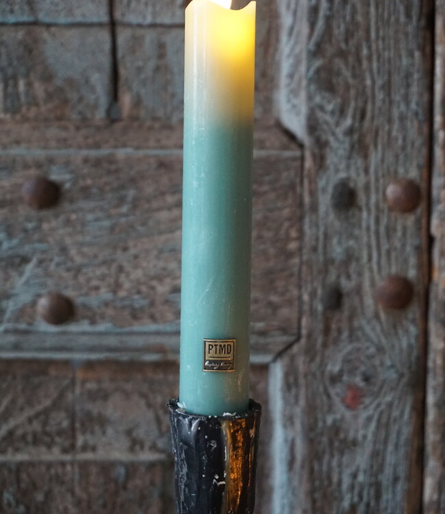 PTMD LED Diner Kaars | Teal | 2 Stuks | Beweegbare Vlam