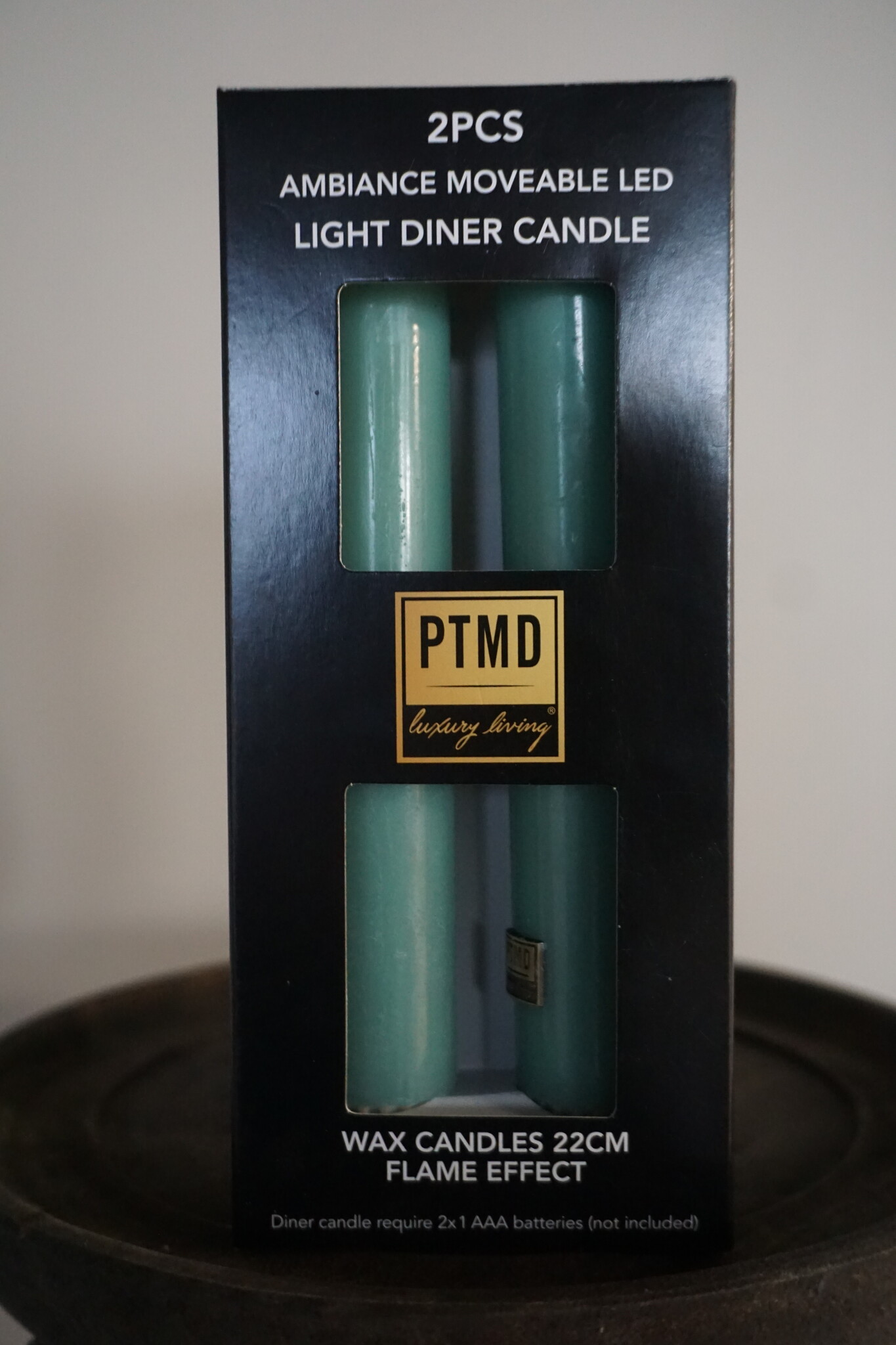 PTMD LED Diner Kaars | Sage Leaf | 2 Stuks | Beweegbare Vlam