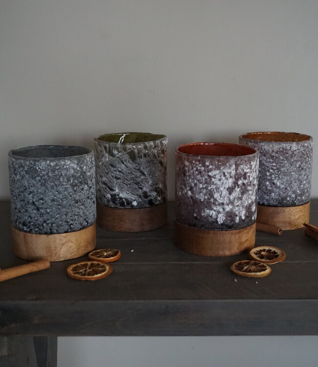 Brynxz Kleurrijke Windlichten | Set Van 4 | H13 x D11 cm