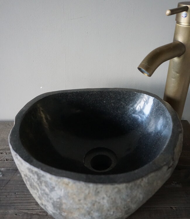 Rene Houtman Kleine Stenen Waskom + Spoelgat B29xD26xH14 cm