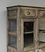 Be-Uniq Oude Vitrinekast | Rustiek Verweerd | H140 x B78 x D40 cm