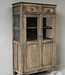 Be-Uniq Oude Vitrinekast | Rustiek Verweerd | H140 x B78 x D40 cm