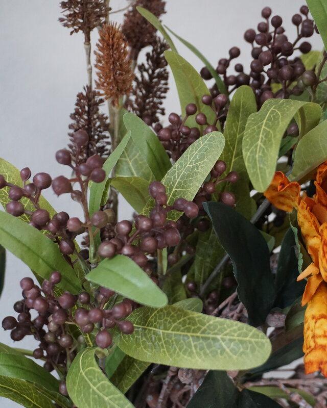 Rene Houtman Kunstbloemen Boeket Bruin Najaar | Zijden | 80 cm