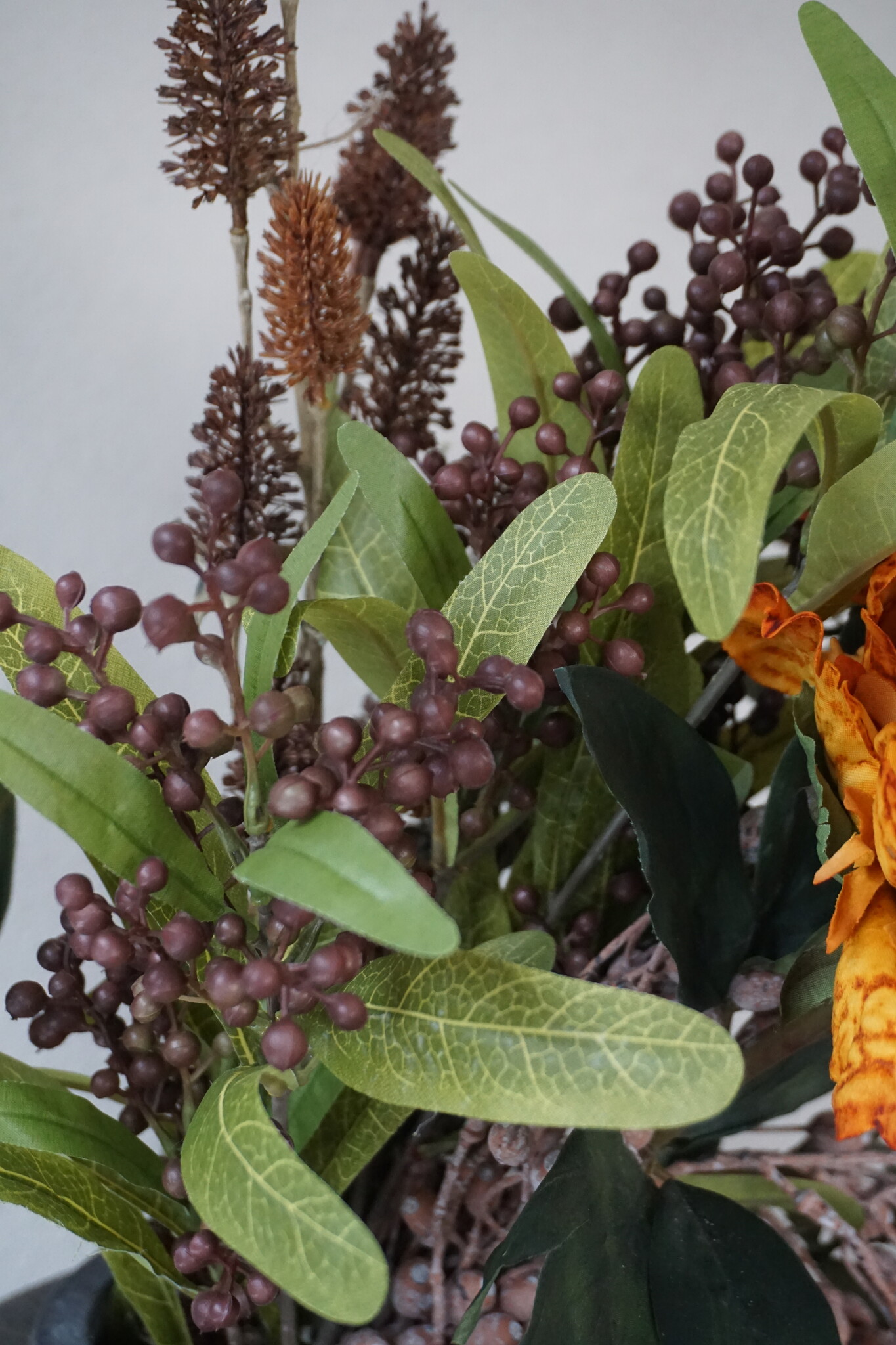 Rene Houtman Kunstbloemen Boeket Bruin Najaar | Zijden | 80 cm