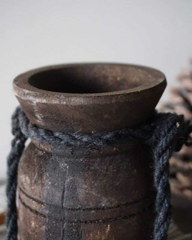 Rene Houtman Nepalese Houten Pot | Mini | Nr 3 | H13 x B8 cm