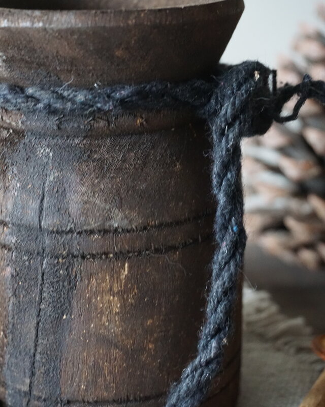 Rene Houtman Nepalese Houten Pot | Mini | Nr 3 | H13 x B8 cm