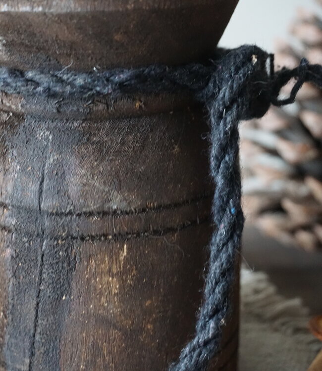 Rene Houtman Nepalese Houten Pot | Mini | Nr 3 | H13 x B8 cm