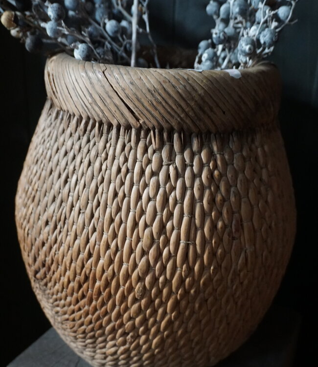 Rene Houtman Oude Vismand | Vergrijsd Riet | H37 x D28 cm