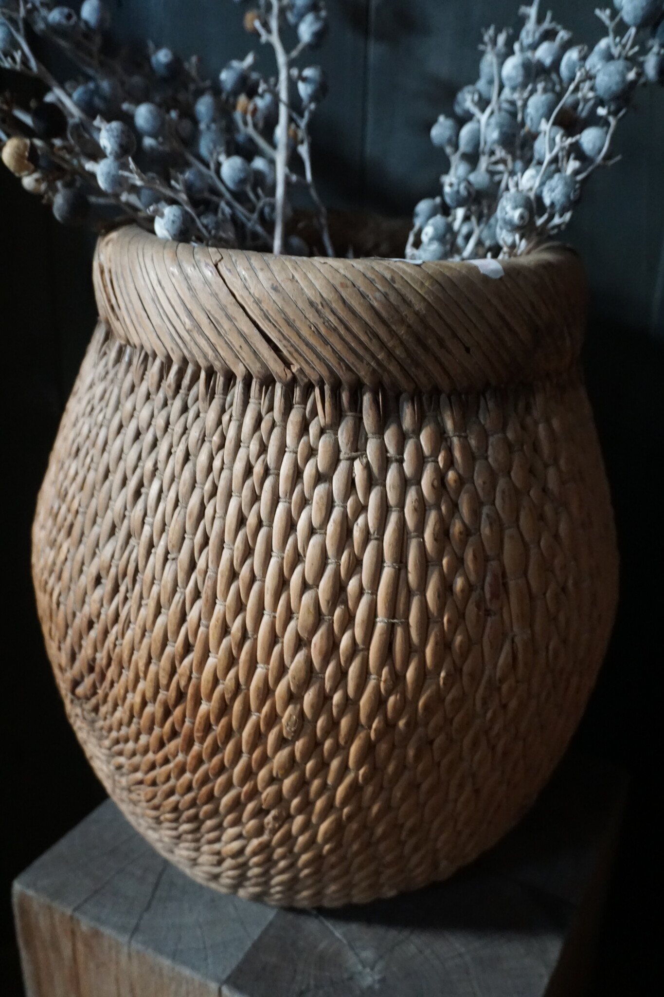 Rene Houtman Oude Vismand | Vergrijsd Riet | H37 x D28 cm