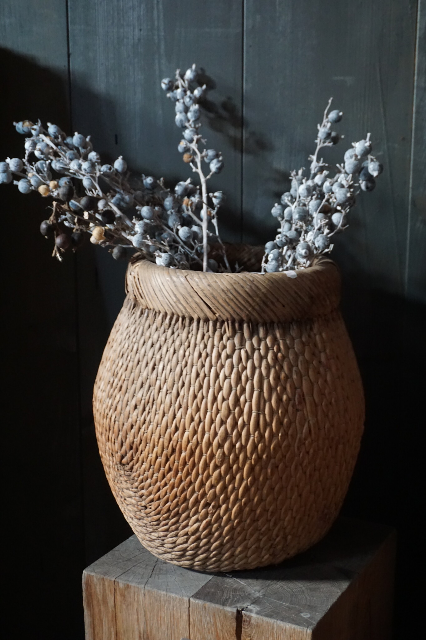 Rene Houtman Oude Vismand | Vergrijsd Riet | H37 x D28 cm