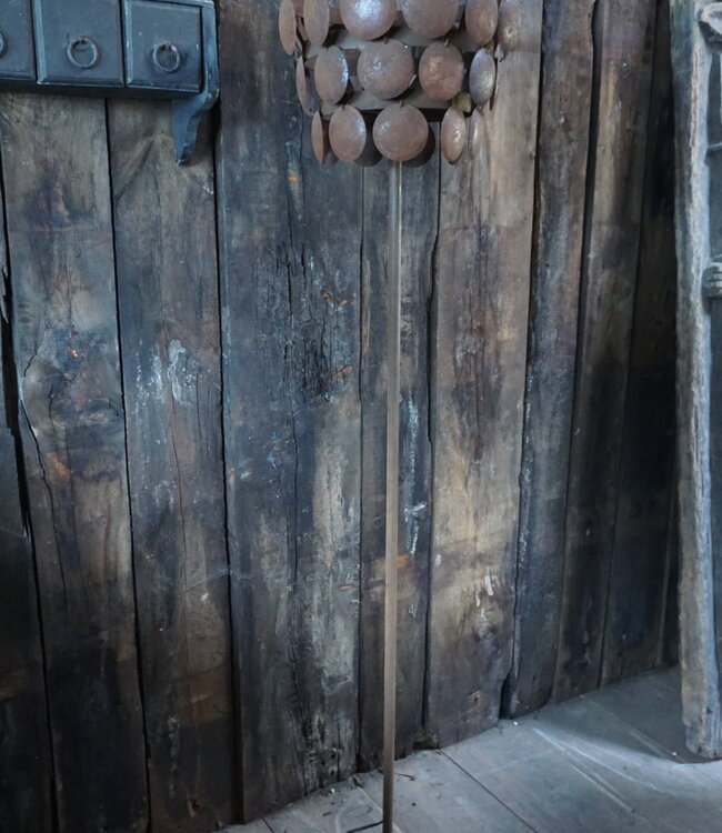 Rene Houtman Schemerlamp Schijf | Staand | Roest | H152 x D32 cm