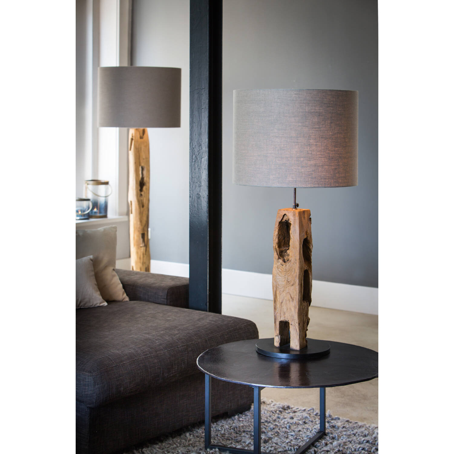Light&Living Vloerlamp Karlovo | Hout | Ø35 x H137-144 cm