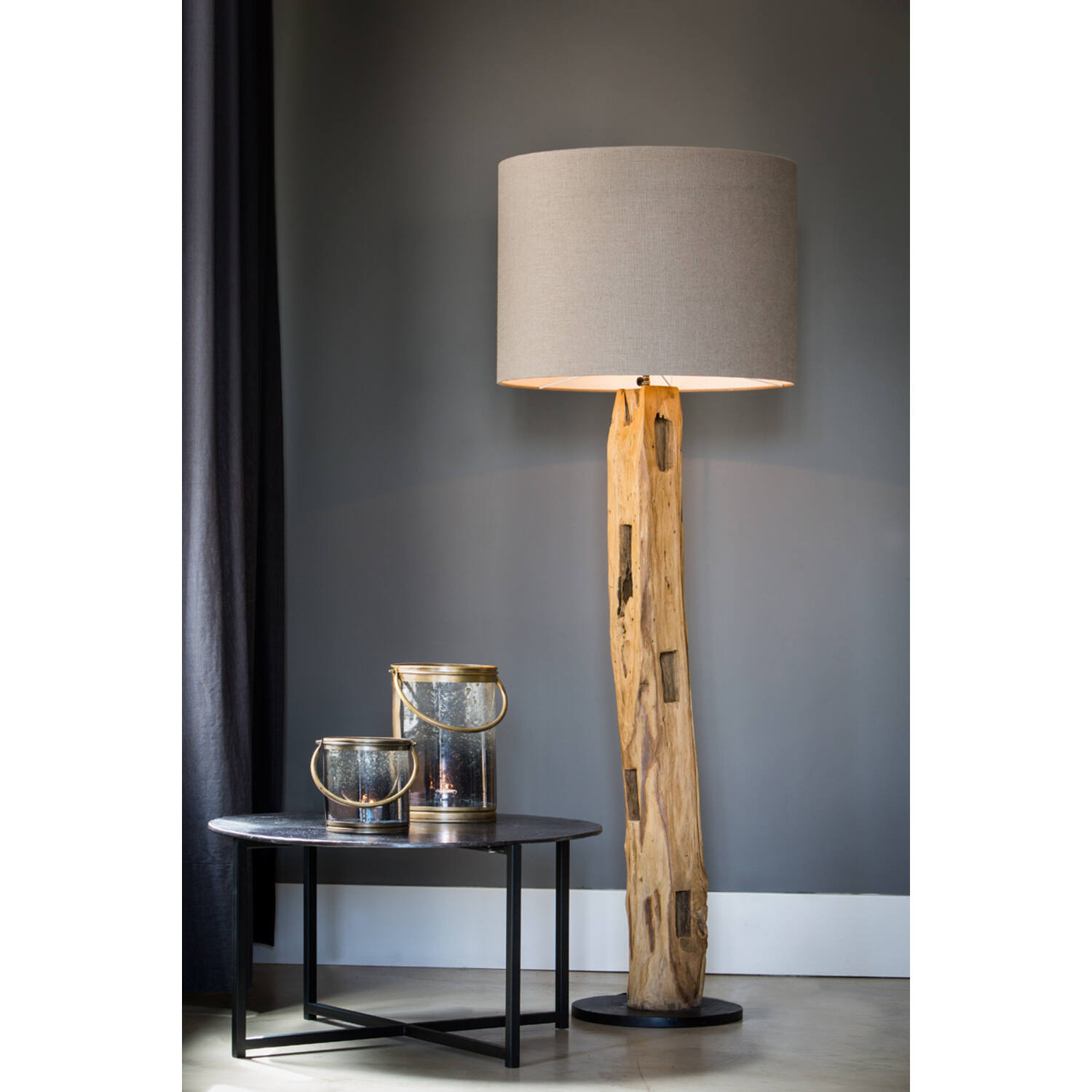 Light&Living Vloerlamp Karlovo | Hout | Ø35 x H137-144 cm