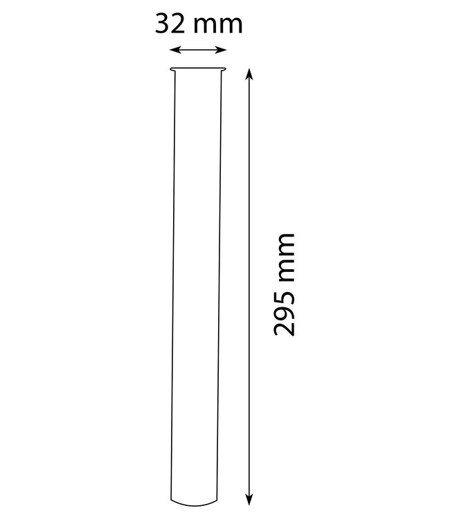 Differnz Sifon Buis | Zwart | L29,5 cm