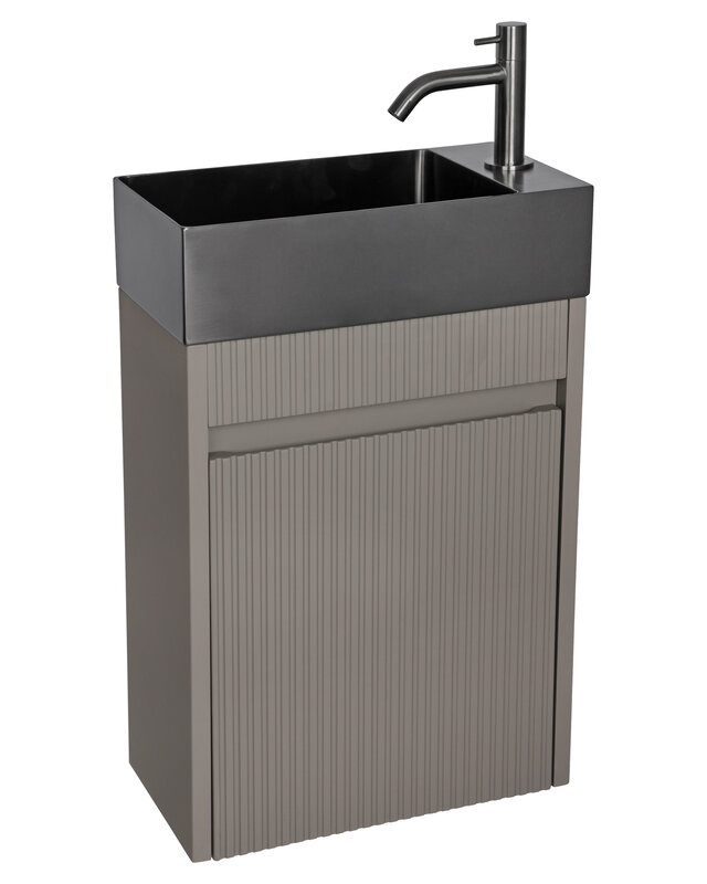 Differnz Fontien | RVS | Gun Metal | H11 x B40 x D22 cm