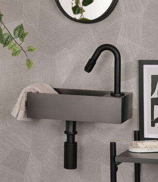Differnz Fontien | RVS | Gun Metal | H11 x B40 x D22 cm