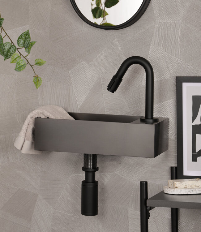 Differnz Fontien | RVS | Gun Metal | H11 x B40 x D22 cm