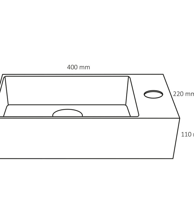 Differnz Fontien | RVS | Gun Metal | H11 x B40 x D22 cm