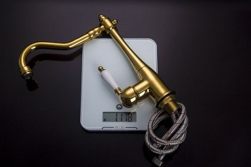 Rene Houtman Nostalgische Wastafelkraan | Antiek Goud | H27,5 cm