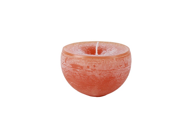 Countryfield Drijfkaars Bollie | Oranje | H5,5 x Ø8 cm | 3 Stuks