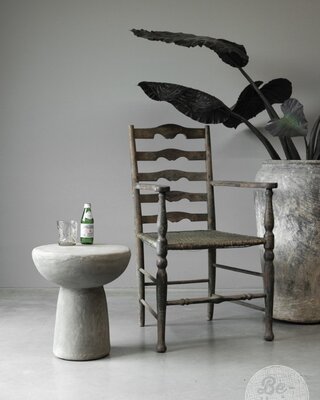 Be-Uniq Bijzettafel | Drum | Organic Collection H46 x D42 cm