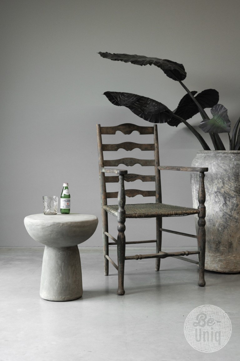 Be-Uniq Bijzettafel | Drum | Organic Collection H46 x D42 cm