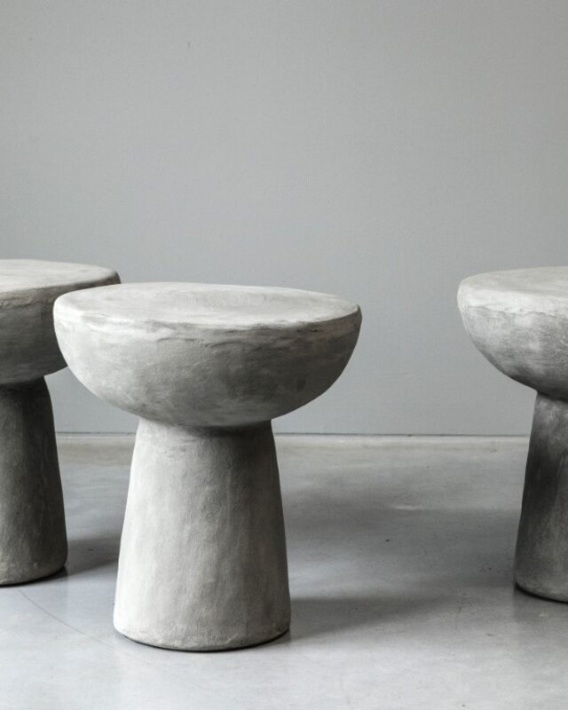 Be-Uniq Bijzettafel | Drum | Organic Collection H46 x D42 cm