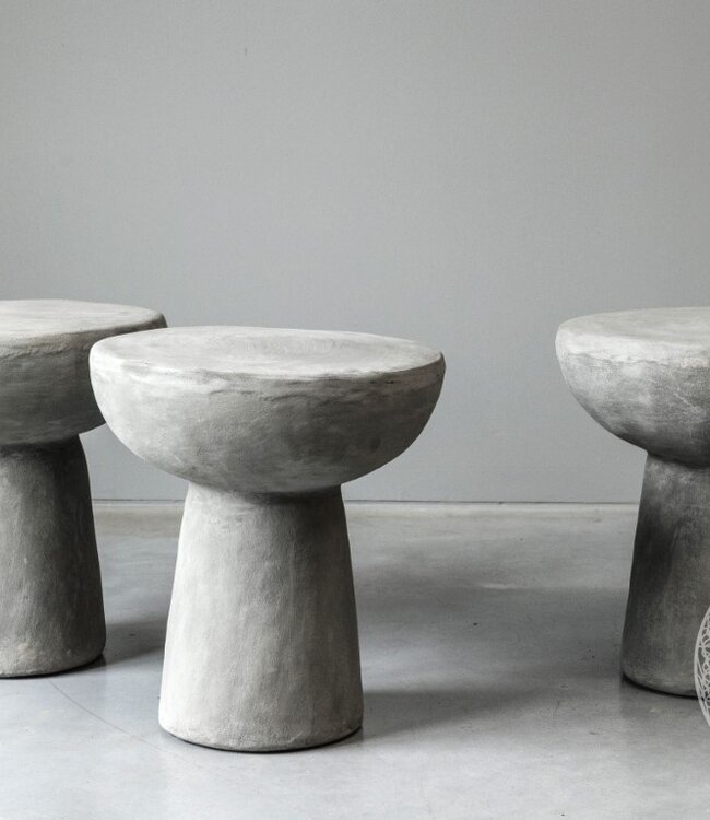 Be-Uniq Bijzettafel | Drum | Organic Collection H46 x D42 cm