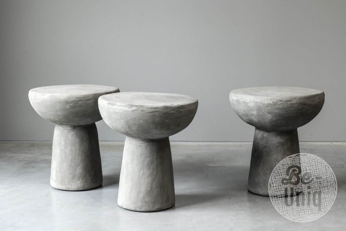 Be-Uniq Bijzettafel | Drum | Organic Collection H46 x D42 cm