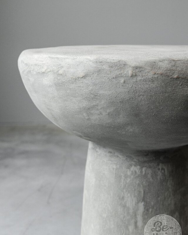 Be-Uniq Bijzettafel | Drum | Organic Collection H46 x D42 cm