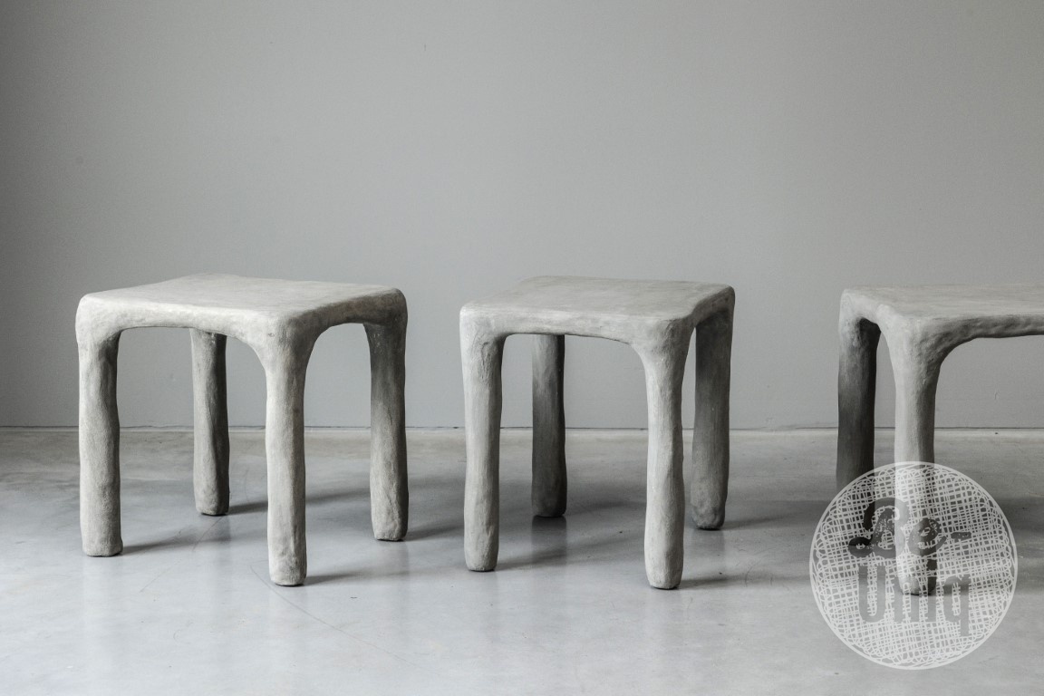 Be-Uniq Bijzettafel | 4 Poten | Organic Collection H41 x B42 x D35 cm