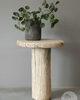 Be-Uniq Bijzettafel | Oud Hout | China | H68 x D54 cm