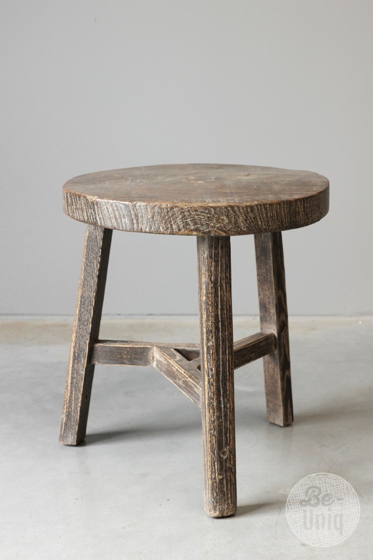 Be-Uniq Oude Bijzettafel | China | Rond | H52 x D47 cm