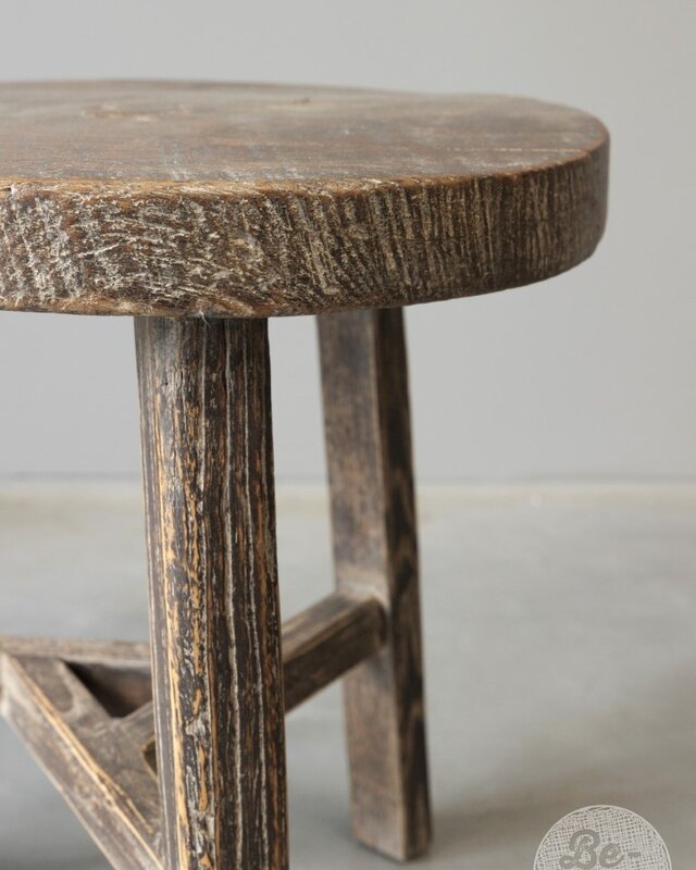 Be-Uniq Oude Bijzettafel | China | Rond | H52 x D47 cm