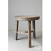 Oude Houten Bijzettafel | China | H52 x D47 cm