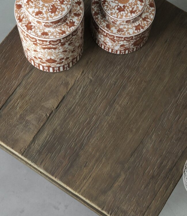 Be-Uniq Bijzettafel Met Lade | Rustic Collection | H50 x B70 x D70 cm