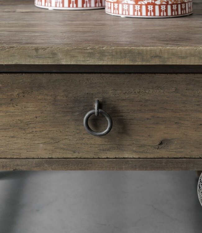 Be-Uniq Bijzettafel Met Lade | Rustic Collection | H50 x B70 x D70 cm