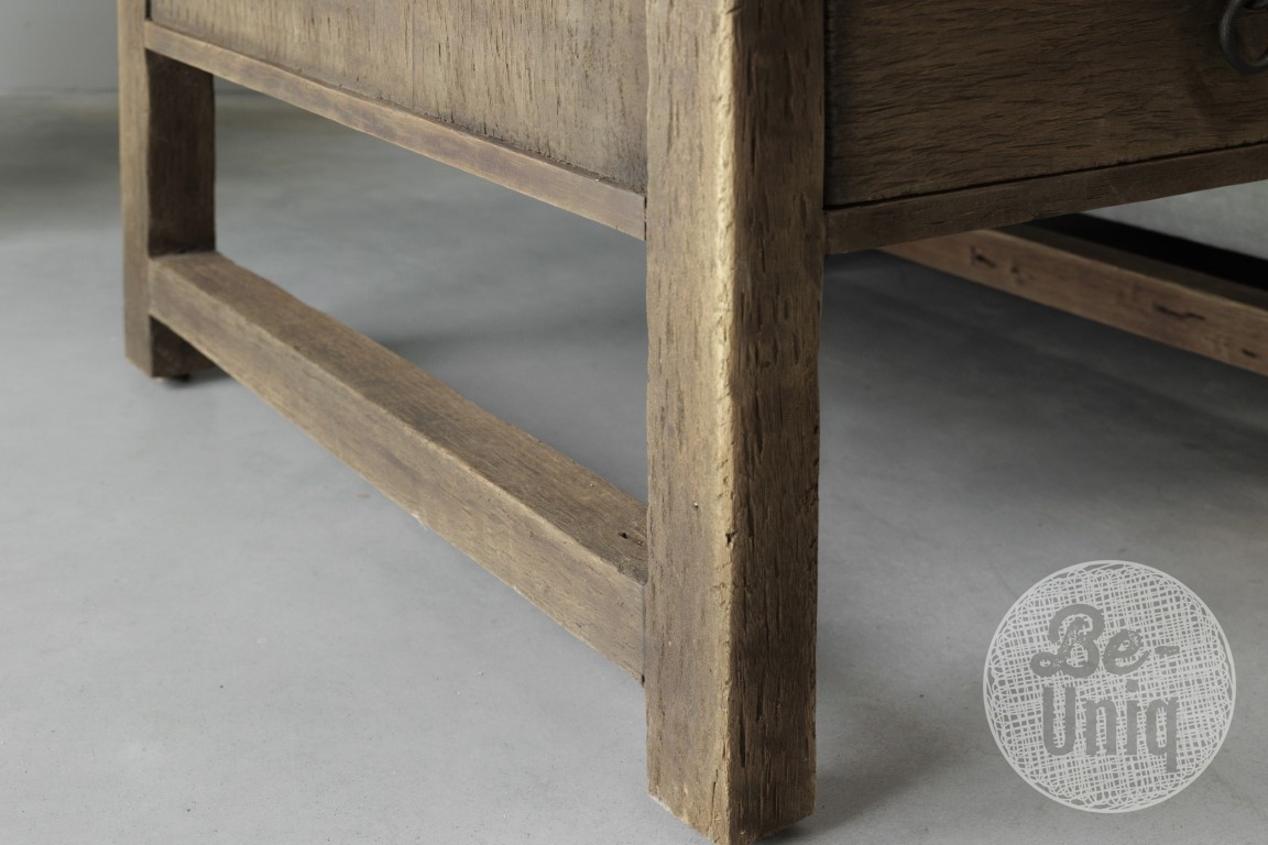 Be-Uniq Bijzettafel Met Lade | Rustic Collection | H50 x B70 x D70 cm