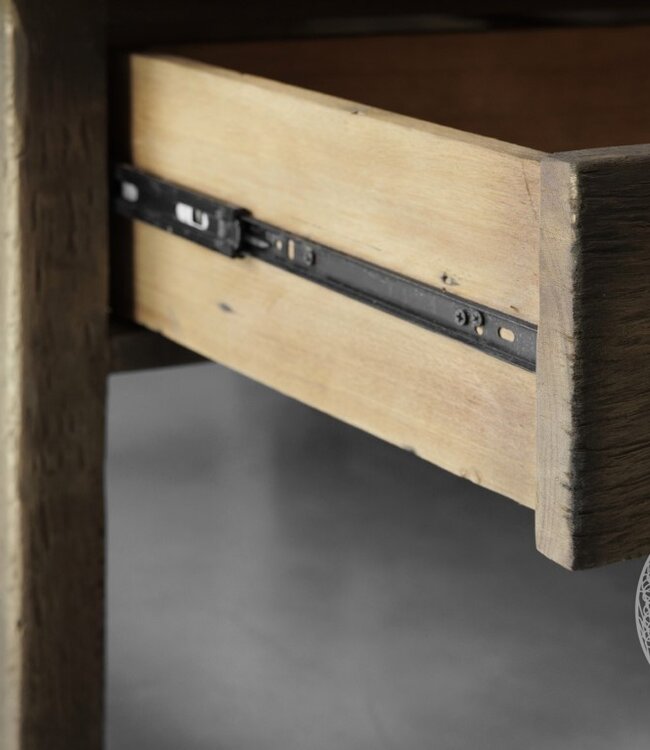 Be-Uniq Bijzettafel Met Lade | Rustic Collection | H50 x B70 x D70 cm