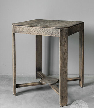 Be-Uniq Oude Bijzettafel | Rustiek Verweerd | H52 x B45 x D45 cm