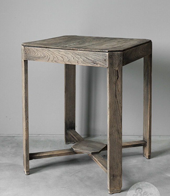 Be-Uniq Oude Bijzettafel | Rustiek Verweerd | H52 x B45 x D45 cm